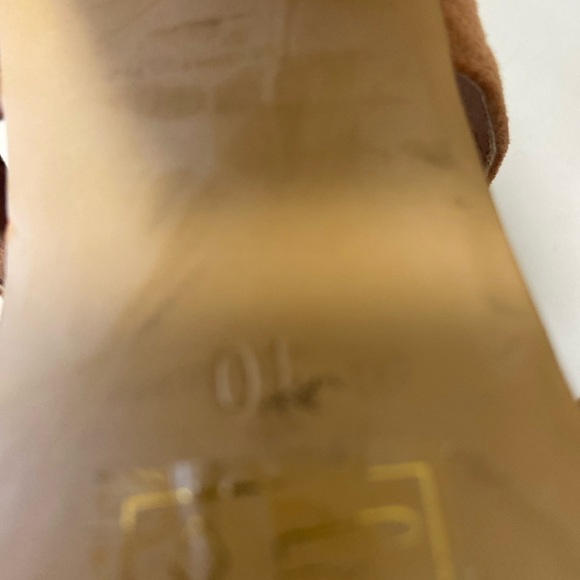 Free People Faryl Robin Tan heels triple straps Sandals size 10 - Picture 7 of 7